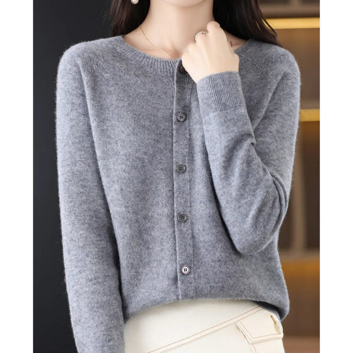 Charlize | Women's Knit Cardigan with Button-Up