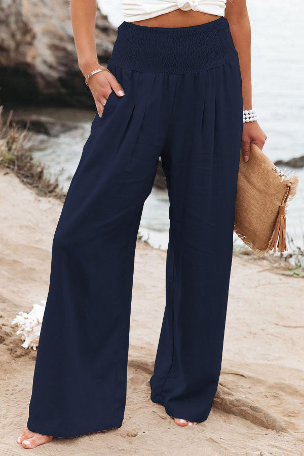 Ffion | Women's Oversized Trousers for Everyday Wear in Navy Blue