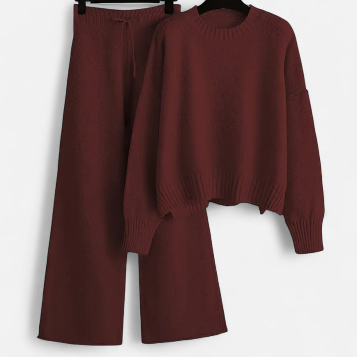 Felicienne | Women's Knit Sweater & Wide-Leg Trouser Set