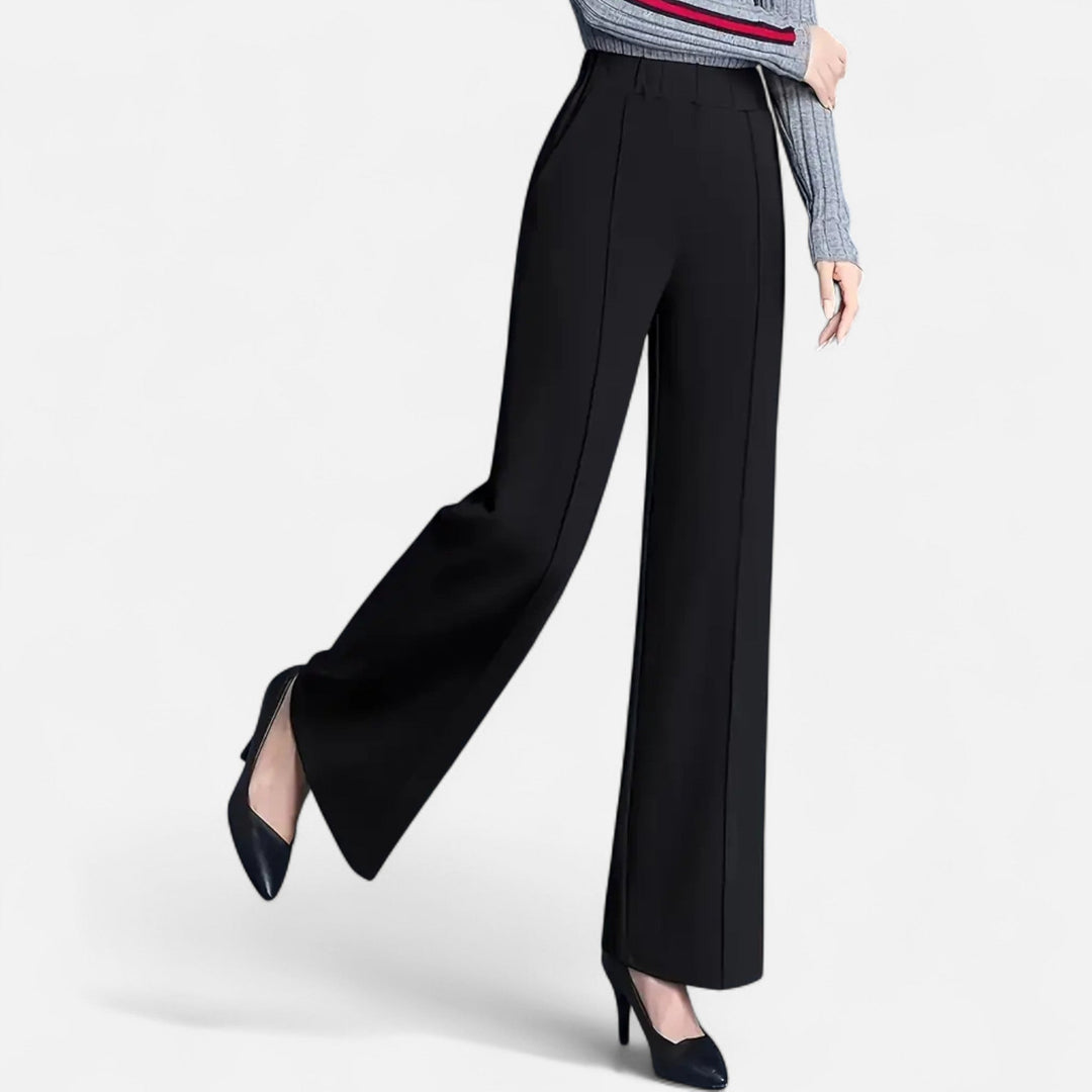 Adelina | Women's High-Waist Straight-Leg Trousers