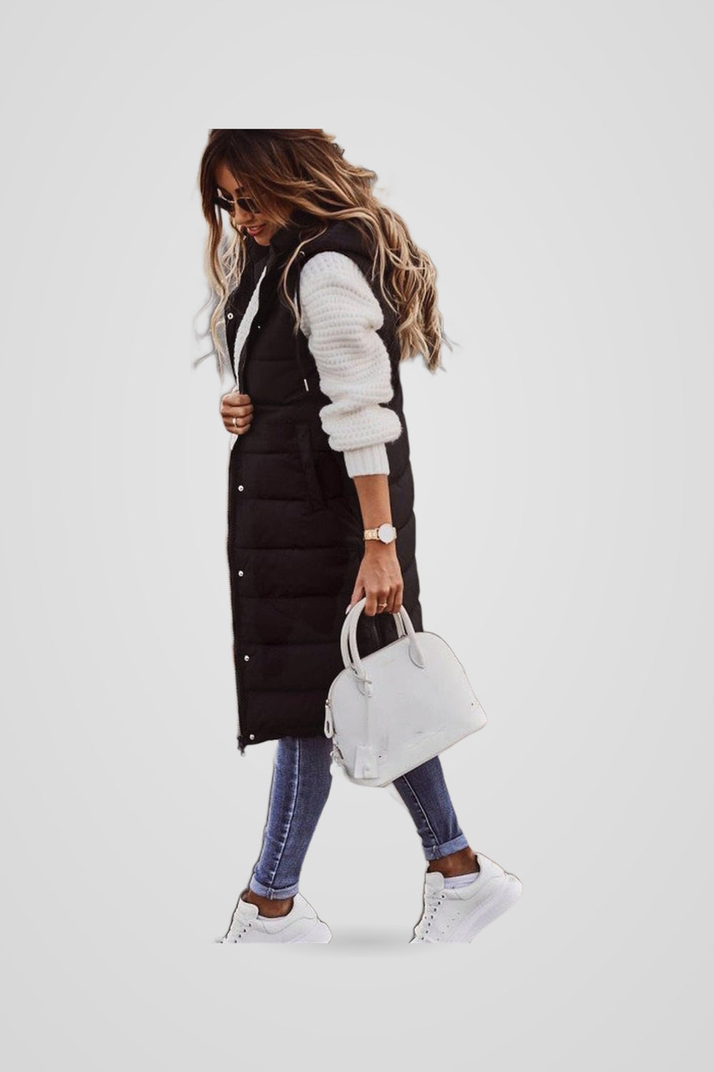 Adalyn | Women's Zip-Front Hooded Padded Gilet for Layering, image 2
