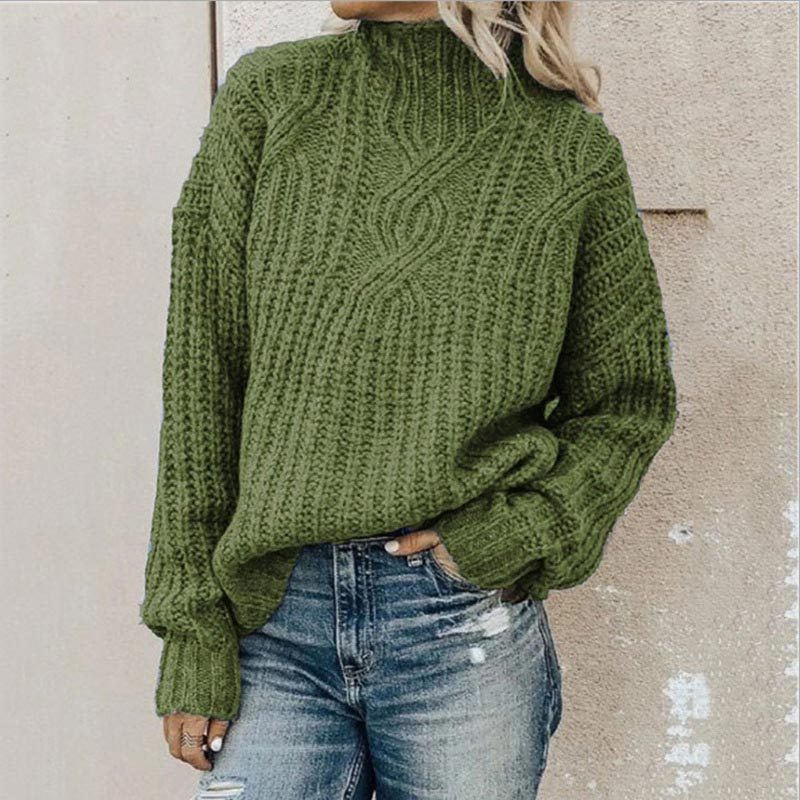 Isaure | Women's Cable Knit Jumper with Roll Neck