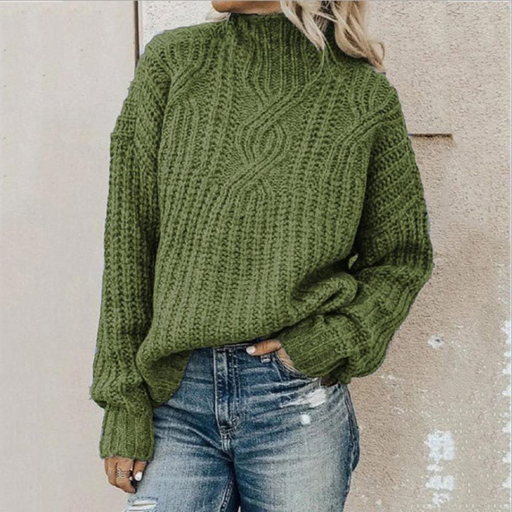 Isaure | Women's Cable Knit Jumper with Roll Neck