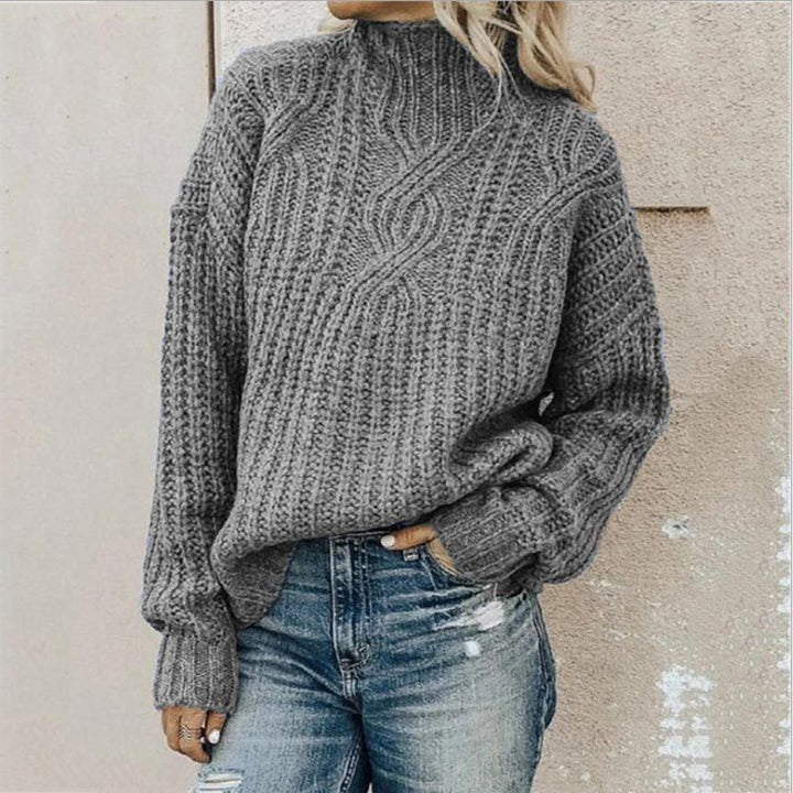 Isaure | Women's Cable Knit Jumper with Roll Neck