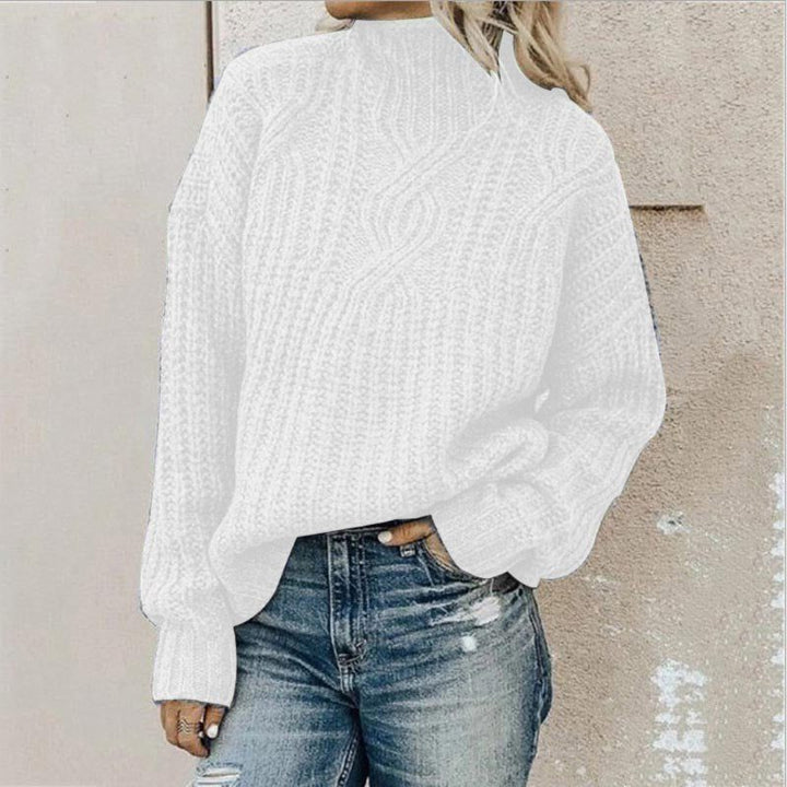 Isaure | Women's Cable Knit Jumper with Roll Neck