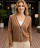 Aveline | Women's Oversized Cropped Cardigan for Fall and Winter in Camel