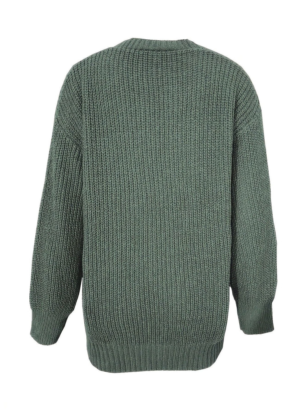 Carla | Women's Chunky Knit Oversized Cardigan with Button-Front