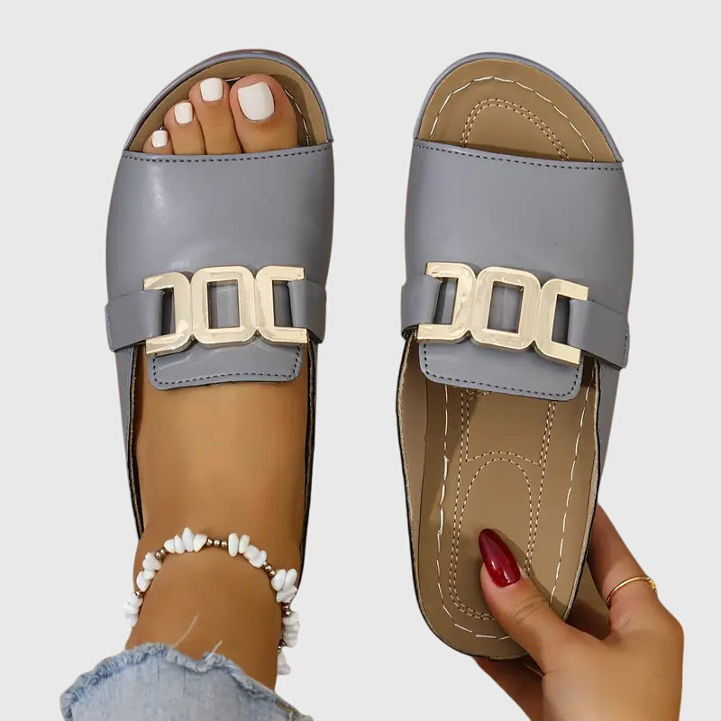 Women's Orthopedic Cushioned Slip-On Buckle Sandals for Sunny Days — view 6