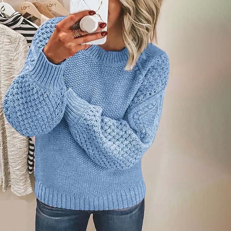 Mirella | Women's Chunky Knit Sweater with Crew Neck