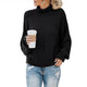 Sonja | Women's Chunky Knit Sweater with Stand Collar and Voluminous Sleeves