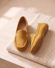 Coralie | Women's Orthopedic Comfort Slip-On Loafers for Commuting in Yellow, pair, flat lay