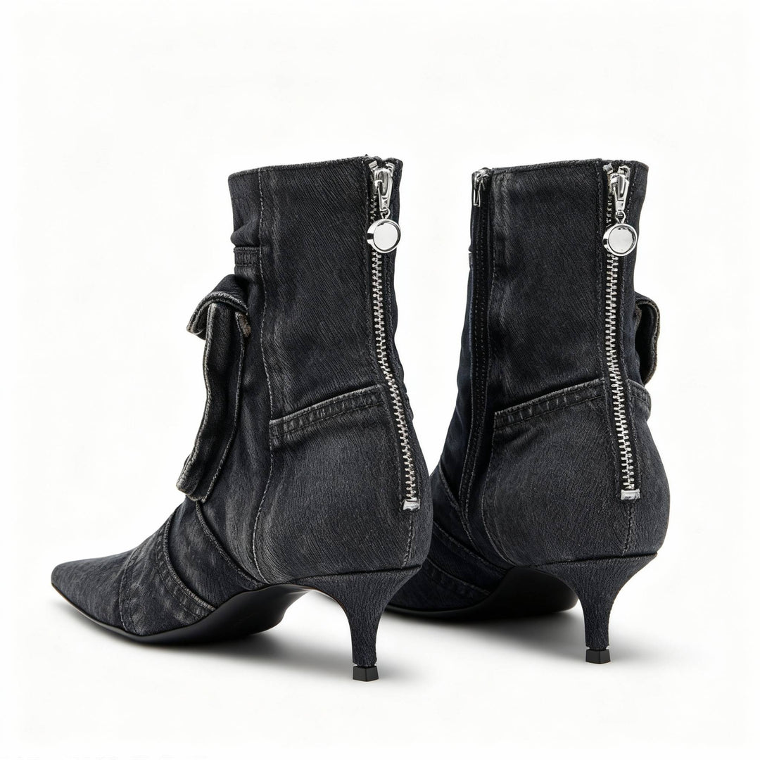 Vanora | Women's Denim Cargo Ankle Boots