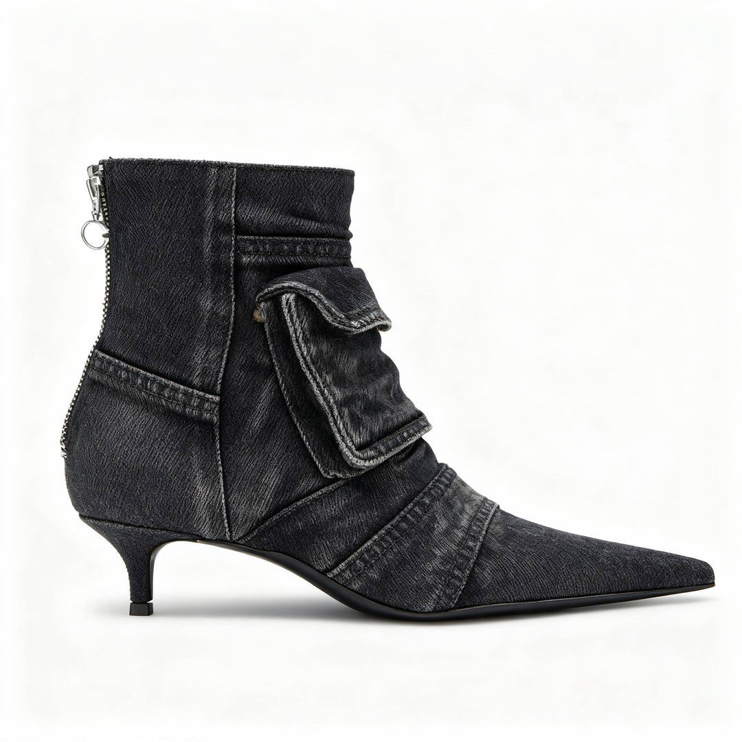 Vanora | Women's Denim Cargo Ankle Boots