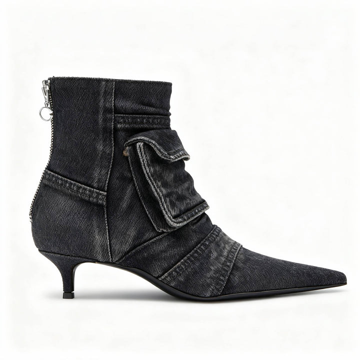 Vanora | Women's Denim Cargo Ankle Boots