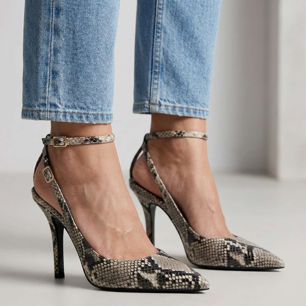 Verlinde | Women's Animal Print Ankle-Strap Pumps