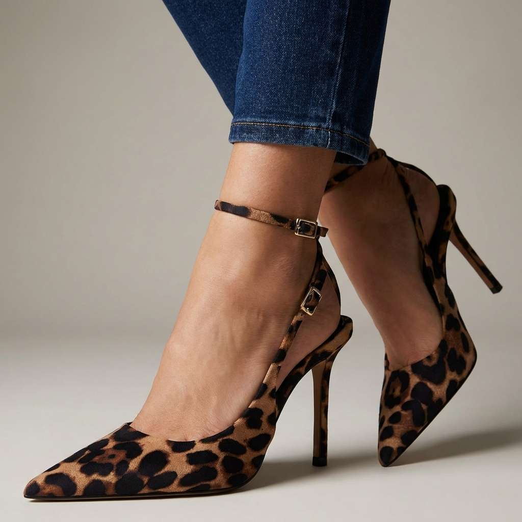 Verlinde | Women's Animal Print Ankle-Strap Pumps