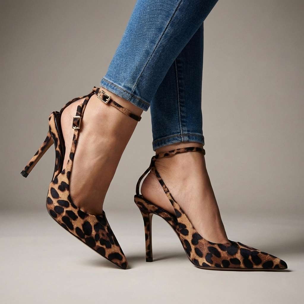 Verlinde | Women's Animal Print Ankle-Strap Pumps