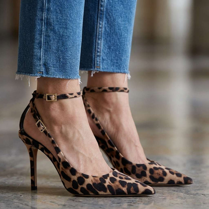 Verlinde | Women's Animal Print Ankle-Strap Pumps