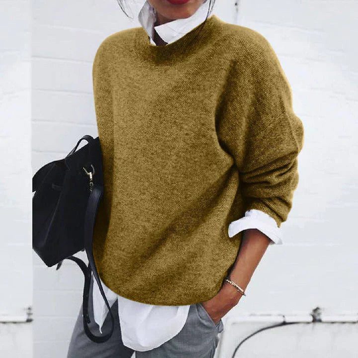 Elvire | Women's Knit Jumper with Crew Neck