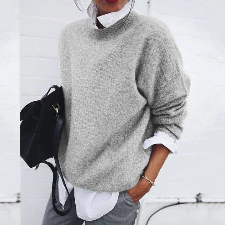 Elvire | Women's Knit Jumper with Crew Neck