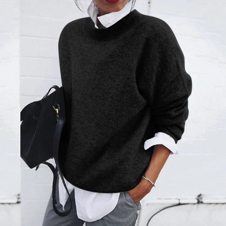 Elvire | Women's Knit Jumper with Crew Neck