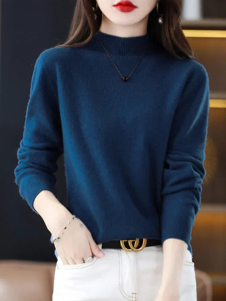 Enrica | Women's Wool Knit Sweater with Crew Neck