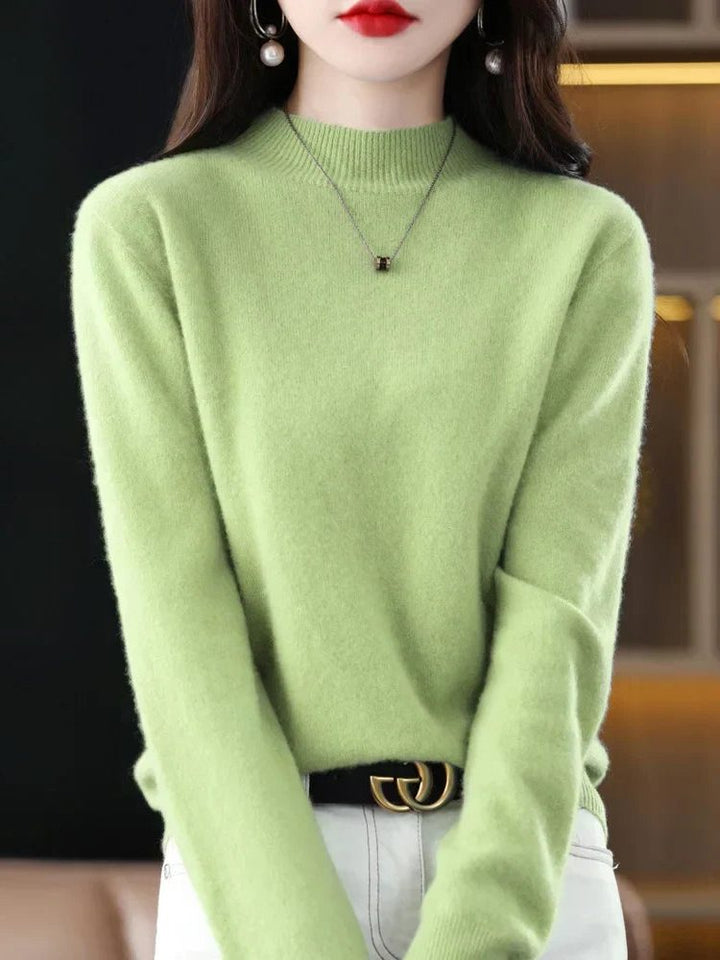 Enrica | Women's Wool Knit Sweater with Crew Neck