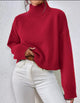 Viviane | Women's Cropped Wool Sweater with Roll Neck