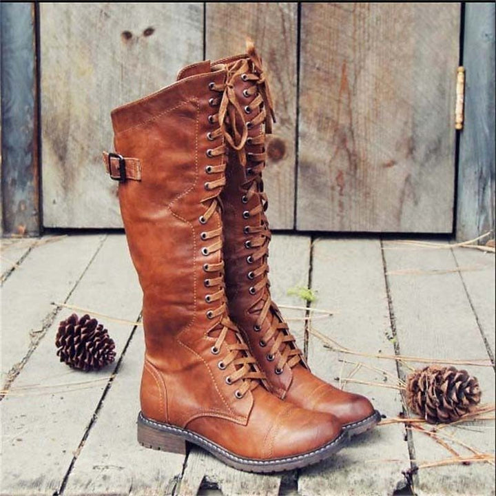 Cynara | Women's Tall Lace-Up Riding Boots