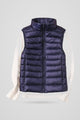 Beatrix | Women's Hooded Zip-Front Padded Gilet for Fall and Winter in Navy Blue