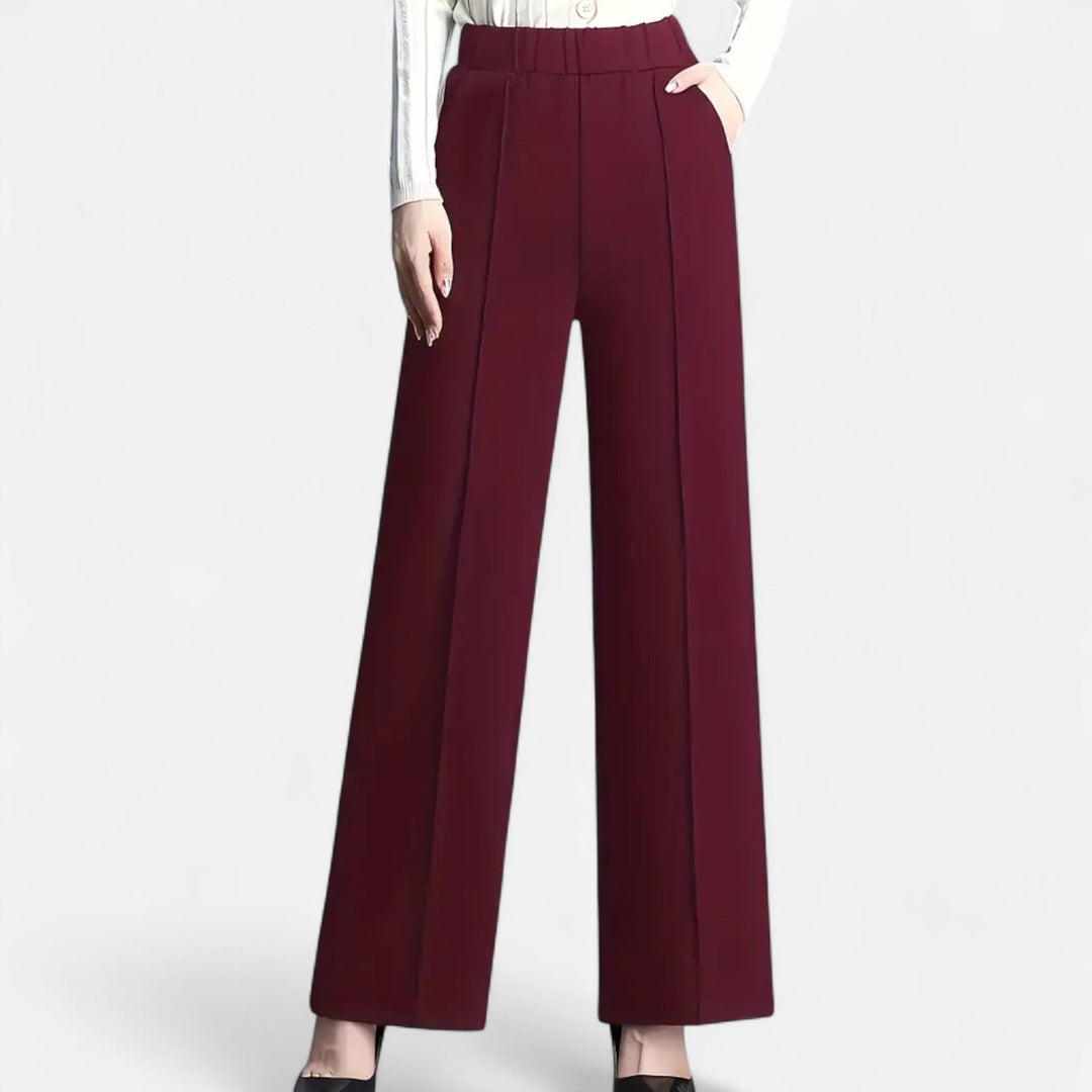 Adelina | Women's High-Waist Straight-Leg Trousers