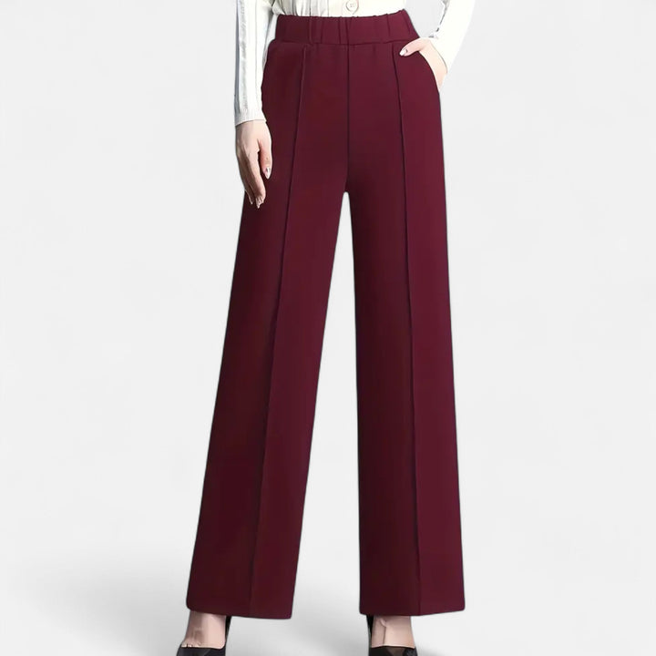 Adelina | Women's High-Waist Straight-Leg Trousers