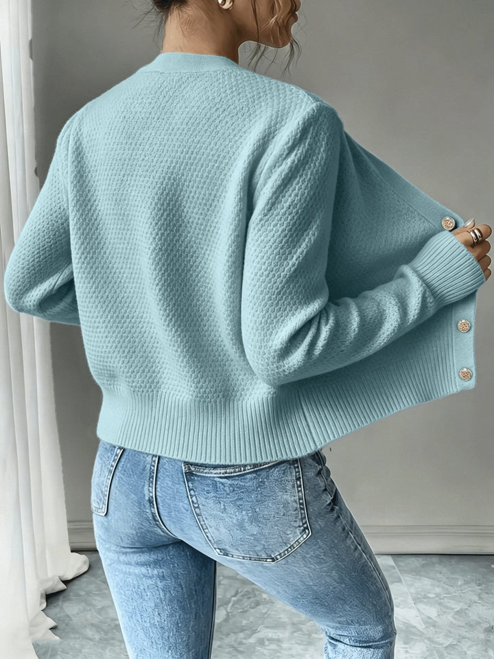 Florentine | Women's Cable-Knit Cardigan with Button-Front