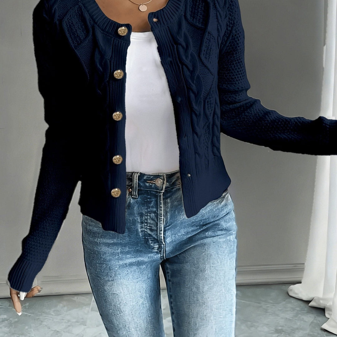 Florentine | Women's Cable-Knit Cardigan with Button-Front