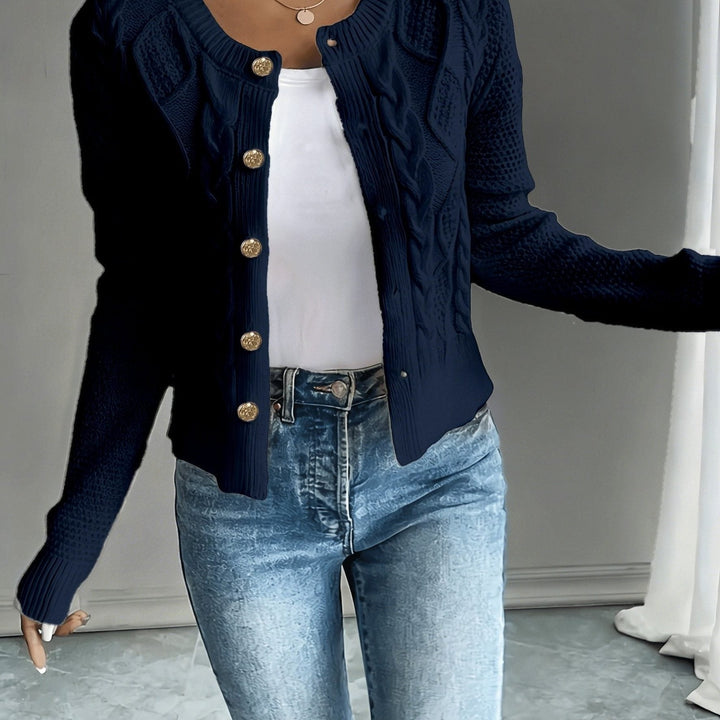 Florentine | Women's Cable-Knit Cardigan with Button-Front