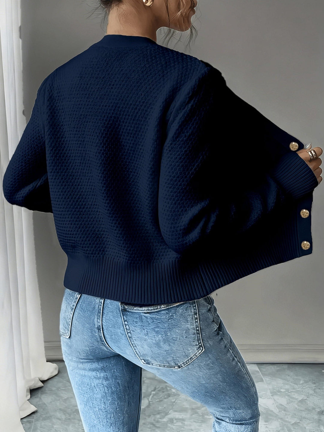 Florentine | Women's Cable-Knit Cardigan with Button-Front