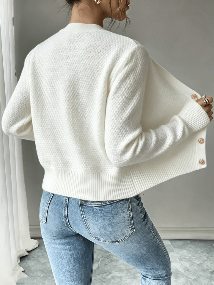 Florentine | Women's Cable-Knit Cardigan with Button-Front