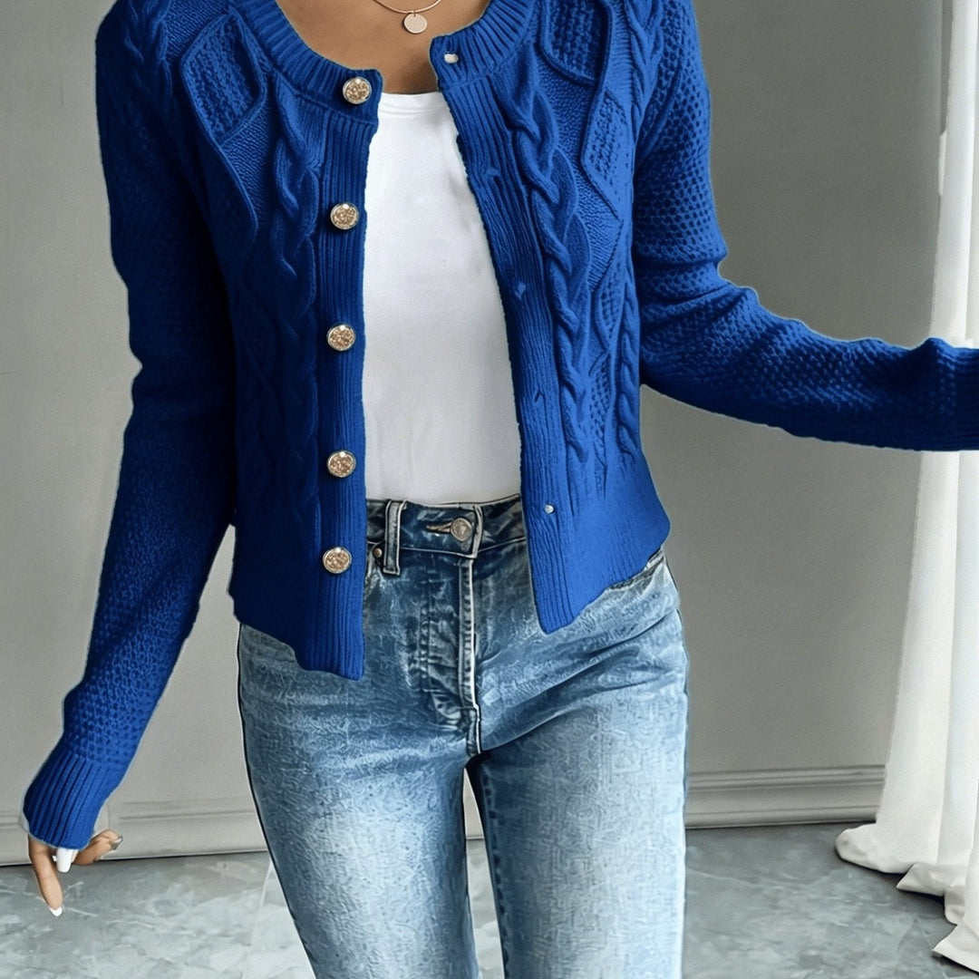 Florentine | Women's Cable-Knit Cardigan with Button-Front