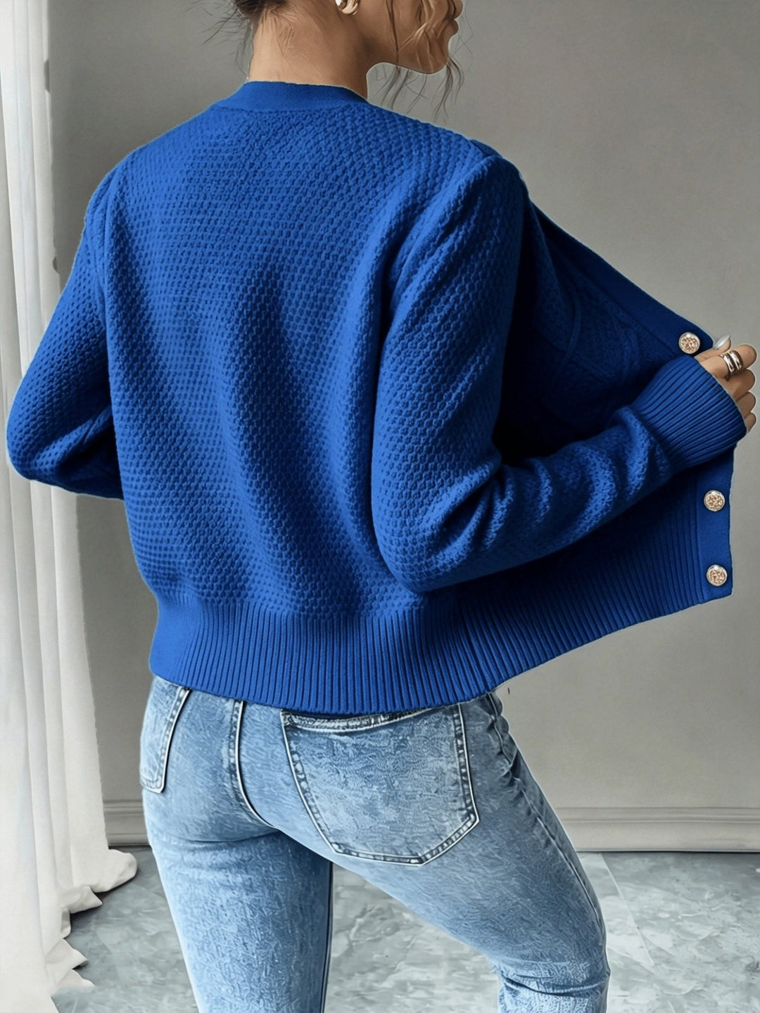 Florentine | Women's Cable-Knit Cardigan with Button-Front
