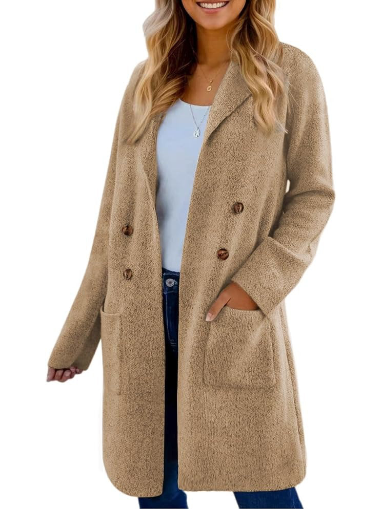 Annabeth | Women's Shawl Collar Long Cardigan Coat