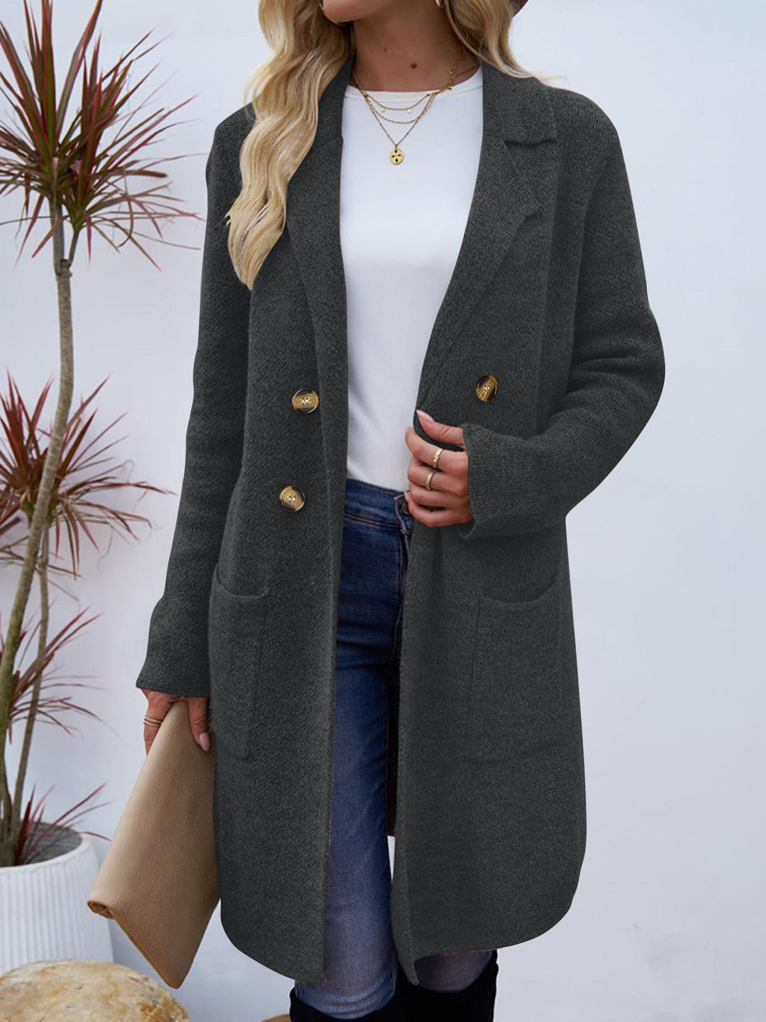 Annabeth | Women's Shawl Collar Long Cardigan Coat