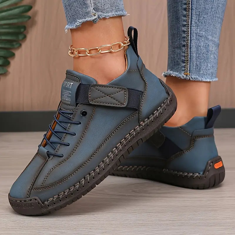 Women's Orthopedic Wide-Fit Elastic-Panel Sneakers for Walking — view 6
