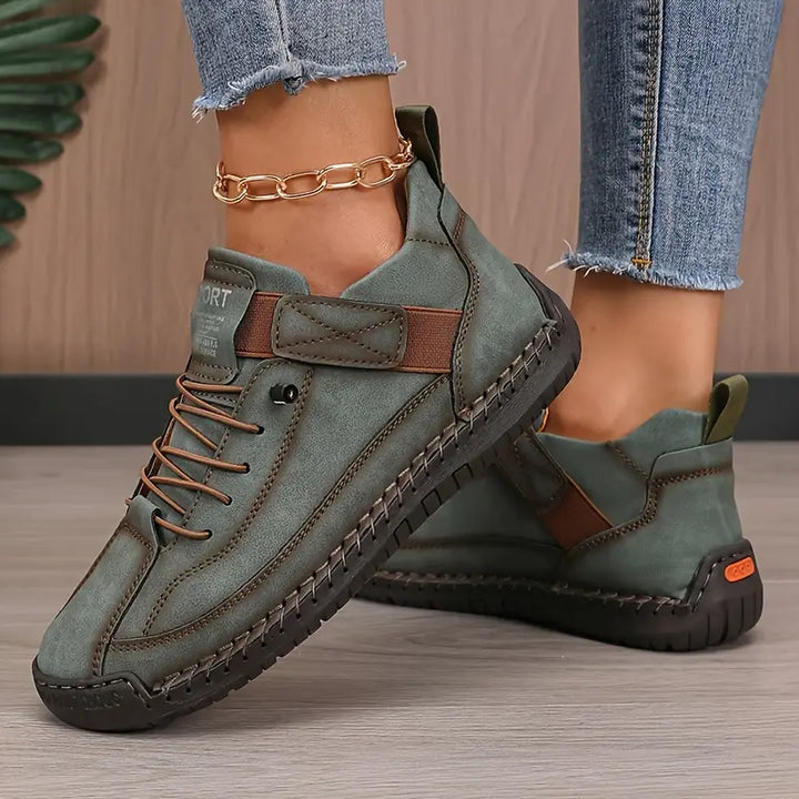 Women's Orthopedic Wide-Fit Elastic-Panel Sneakers for Walking — view 4