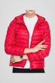 Wilhelmine | Women's Hooded Zip-Front Padded Jacket for Fall and Winter in Red