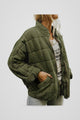 Bellamy | Women's Zip-Front Oversized Padded Jacket for Everyday Wear in Green (Almost Sold Out)