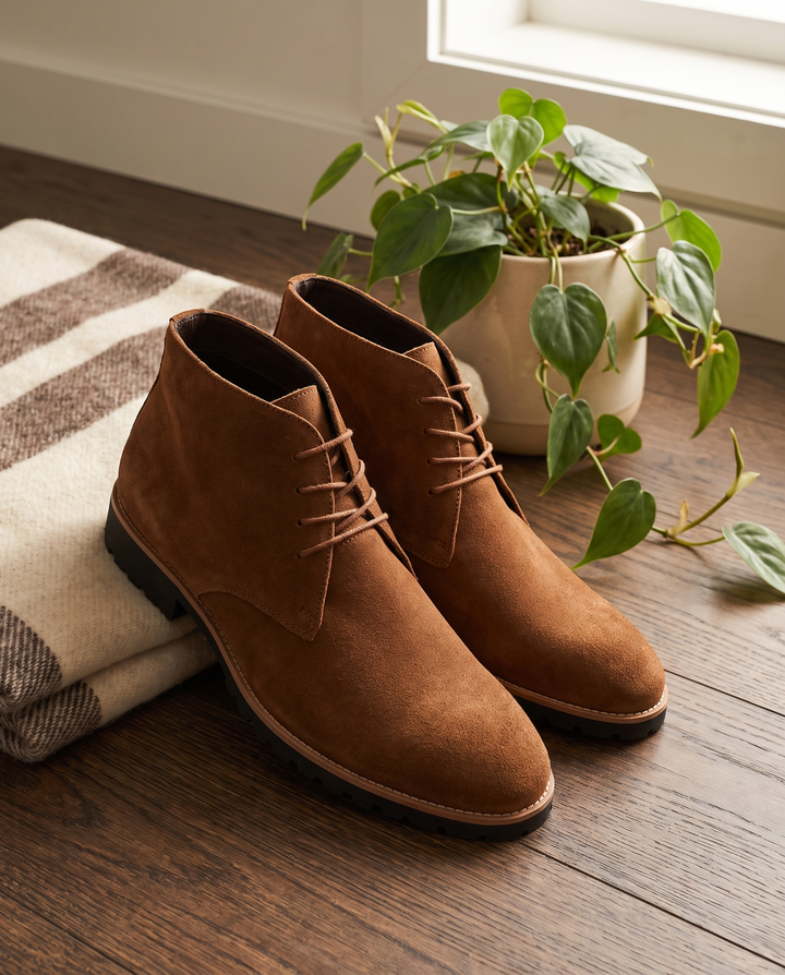 Alaric | Men's Cushioned Boots for Standing All Day - material detail