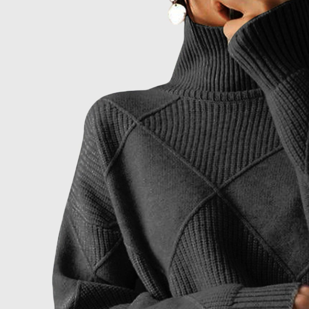 Diana | Women's Ribbed Knit Turtleneck Sweater