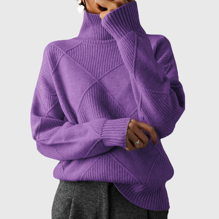 Diana | Women's Ribbed Knit Turtleneck Sweater