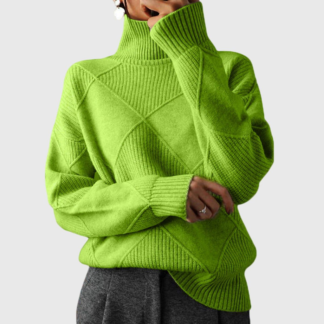 Diana | Women's Ribbed Knit Turtleneck Sweater