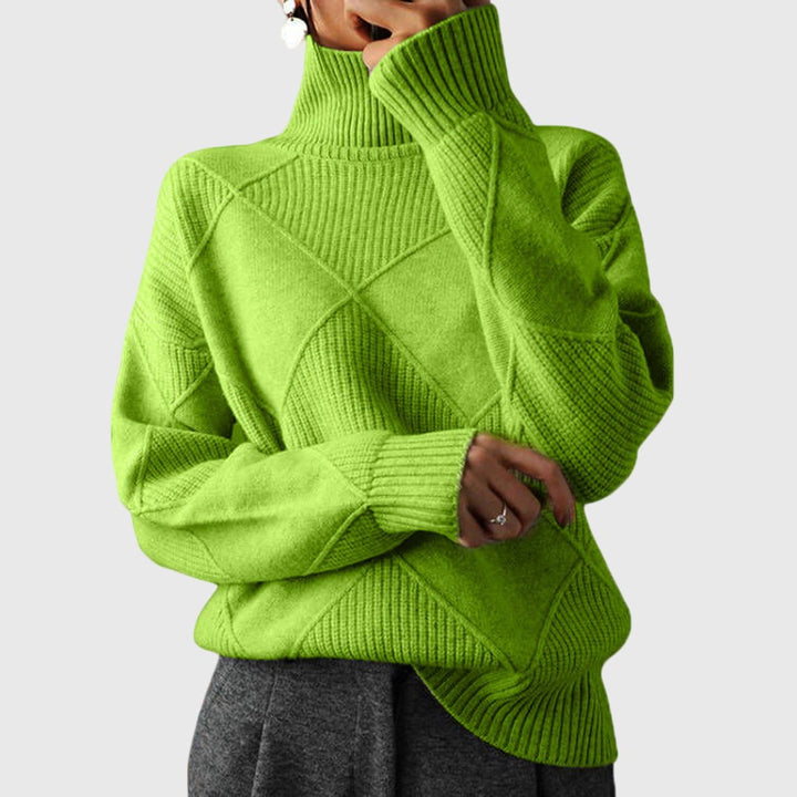 Diana | Women's Ribbed Knit Turtleneck Sweater